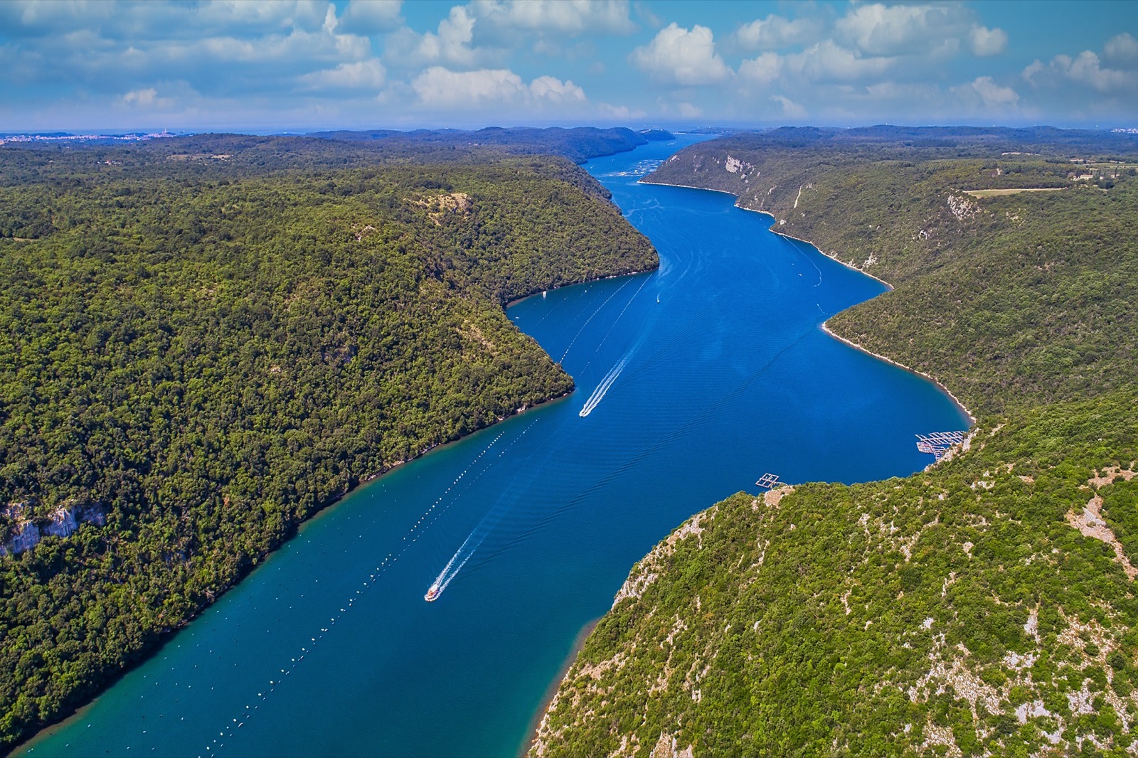 Lim Fjord boat trip from Rovinj – aerial view