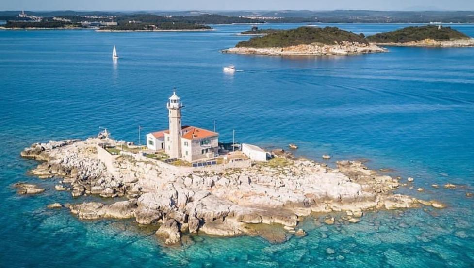 St. John Lighthouse near Rovinj by boat
